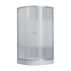 Душова кабіна Lidz Wieza SC80x80.SAT.LOW.L, скло Linie 4 мм