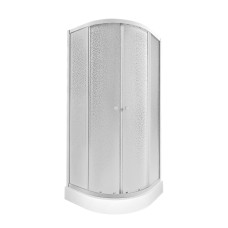 Набір Qtap душова кабіна Presto WHI1099AP5 Pear 90х90 + піддон Uniarc 309915 з сифоном