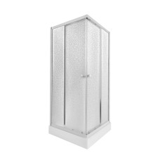 Набір Qtap душова кабіна Presto WHI1099SP5 Pear 90х90 + піддон Unisquare 309915 з сифоном