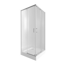 Набір Qtap душова кабіна Taurus WHI1099SC6 Clear 90х90 + піддон Unisquare 309915 з сифоном