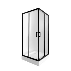 Набір Qtap душова кабіна Taurus BLA1099SC6 Clear 90х90 + піддон Unisquare 309915 з сифоном