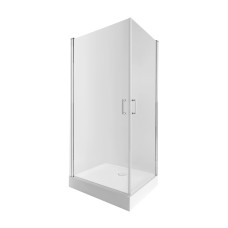 Набір Qtap душова кабіна Gemini CRM1018RC6 Clear 100х80 + піддон Unirect 301815 з сифоном
