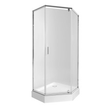 Набір Qtap душова кабіна Scorpio CRM10995-AC6 Clear 90х90 + піддон Leoscorp 309915 з сифоном