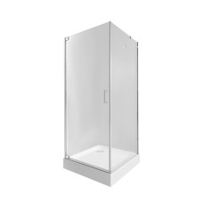 Набір Qtap душова кабіна Aquarius CRM1099SC6 Clear 90х90 + піддон Unisquare 309915 з сифоном