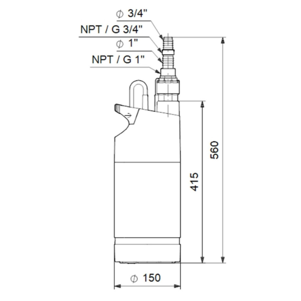 Насос для колодязя Grundfos SB 3-45 A 1x22 (92712340)