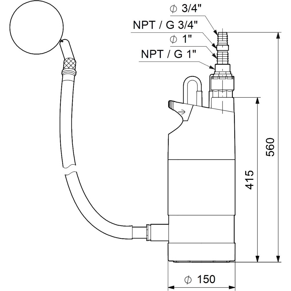 Занурювальний колодязний насос Grundfos SB 3-45 AW (97686707)