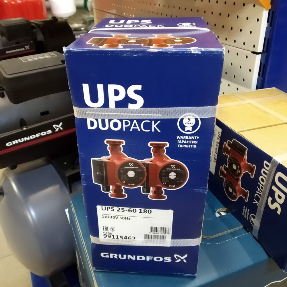 Насос циркуляційний Grundfos UPS 25-60 180 (99309993)
