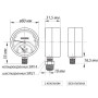Термо-манометр радіальний з нижнім підключенням KOER KM.821R 0-4 bar, 0-120°C, d80мм, 1/2'' (KR0213) Термо-манометр радіальний з нижнім підключенням KOER KM.821R 0-4 bar, 0-120°C, d80мм, 1/2'' (KR0213)