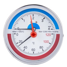 Термоманометр накладний SD Plus Ø80мм 1/2 120ºC 10 бар SD1734B