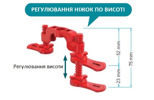 Ніжки з незалежним регулюванням трапа для душу Valtemo Aqualine Base (VLD-600320) Ніжки трапа для душу Valtemo Aqualine Base (VLD-600320)