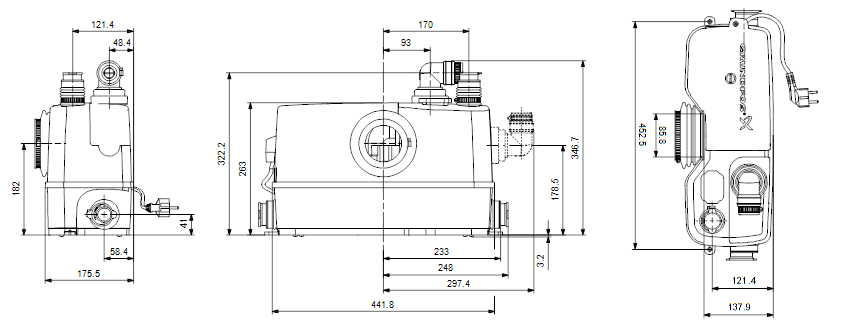GRUNDFOS SOLOLIFT2 WC-3 каналізаційна насосна станція