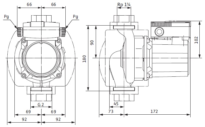 Циркуляційний насос з мокрим ротором TOP-S 30/10 (1 ~ 230 В, PN 10)